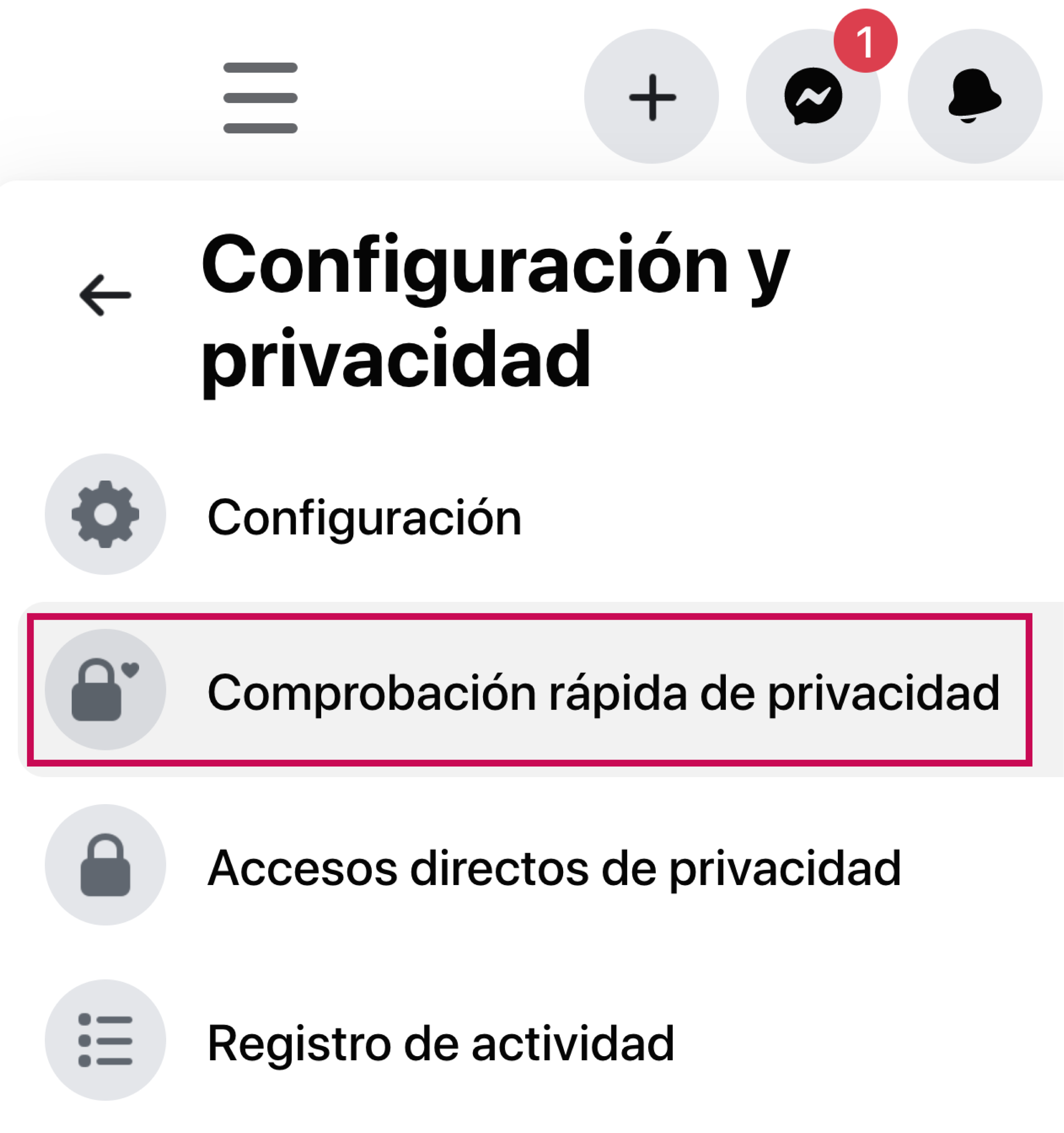 Comprobación rápida de privacidad